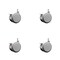 Service Caster 2.375 Inch MRI Safe Casters with Brakes, 3/8 Inch Threaded Stem, Set of 4 -SCC, 4PK SCC-TS02S60-TPR-GRY-B-381634-MRI-4 - alternate 1